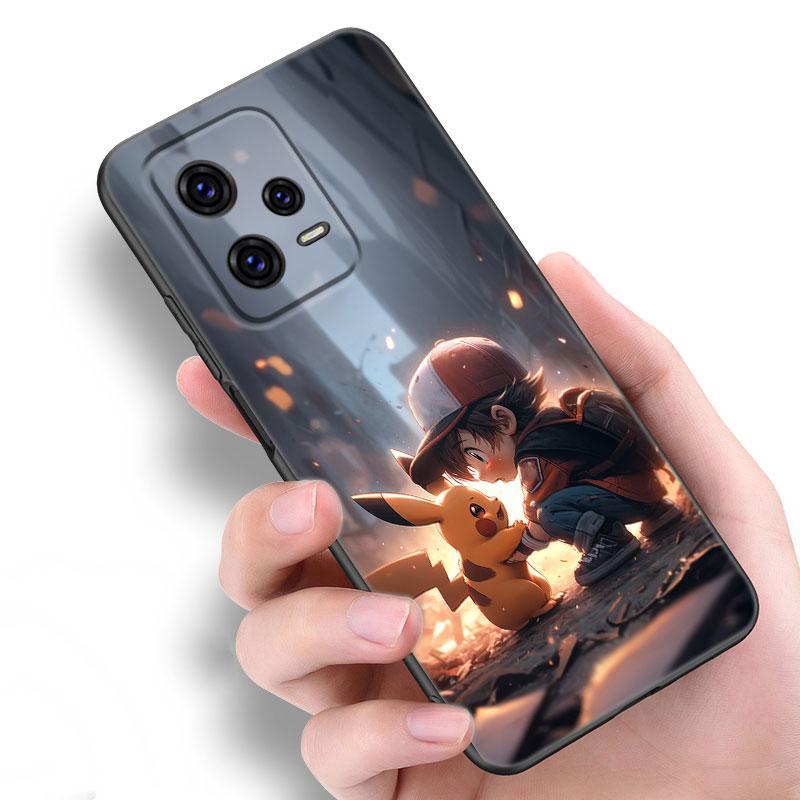 Милый черный силиконовый чехол для телефона P-Pikachu для Xiaomi Redmi Note 9 10 11 11S 11T 12 13 Pro 5G Plus 9S 10S 12S