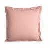 "Julian" Combed Cotton Percale Pillowcase All Sizes Pure Cotton - Julian Powder Pink - 65 X 65 Cm Flat Quilted Frill