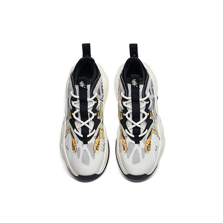 Anta Badass Weifeng Low Top Lifestyle Shoes Men Sneakers White Black Green 112228080-5