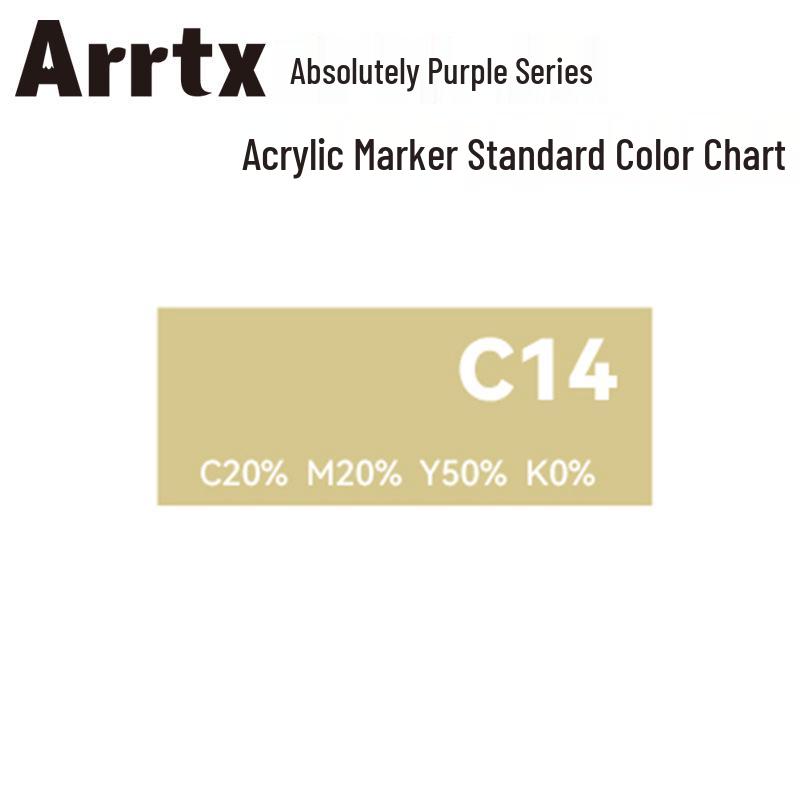 Arrtx Ataishi Акриловый маркер с мягким наконечником, 1 шт., Абсолютно фиолетовый, Стиль A/B, 30 цветов, Водонепроницаемый, Быстросохнущий, Непрозрачный.