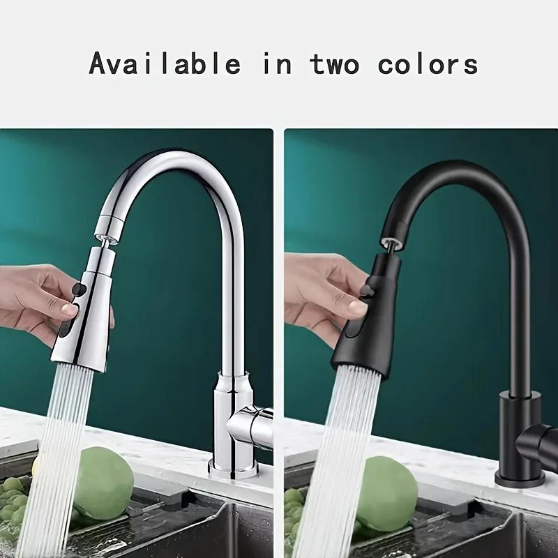 Faucet Extender Metal Alloy 360 Rotation Sprayer Kitchen Taps Three Modes Head Water Saver Anti-Splash Tap Booster Shower Faucet