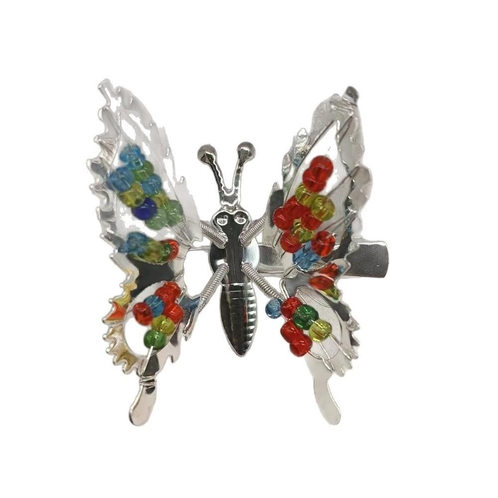 4Pcs Alloy Butterfly Hair Clip Beaded Butterfly Hairpin New Butterfly Hair Barrette  Women Styling