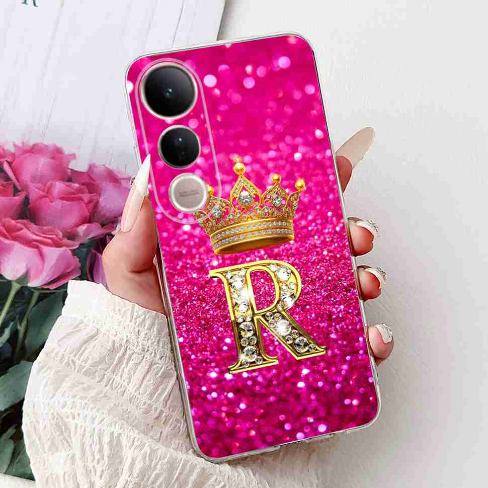 For Vivo V50 Lite 5G Case Luxury 26 Letters Cover Soft Silicone Phone Case For Vivo V50 Lite V50Lite 5G Back Cover Fundas