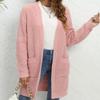 Women's Autumn and Winter Knitted Cardigan Solid Color Cardigan Long Shawl Knitwear