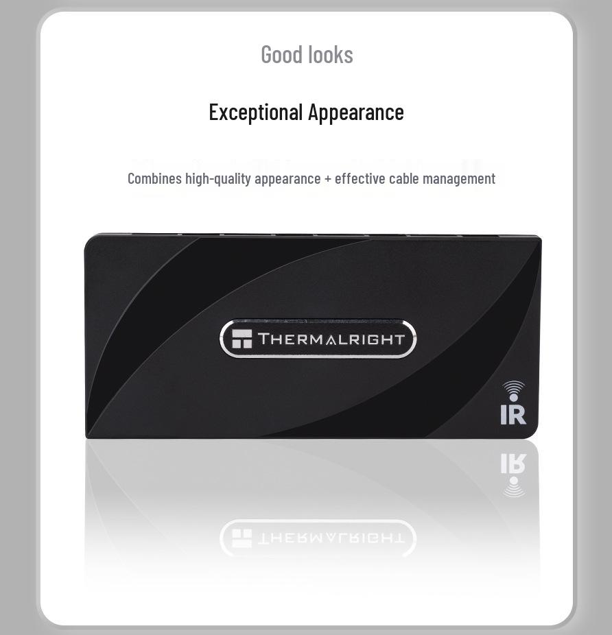 Концентратор для вентиляторов Thermalright TL-ARGB X12 с пультом дистанционного управления подсветкой черного цвета