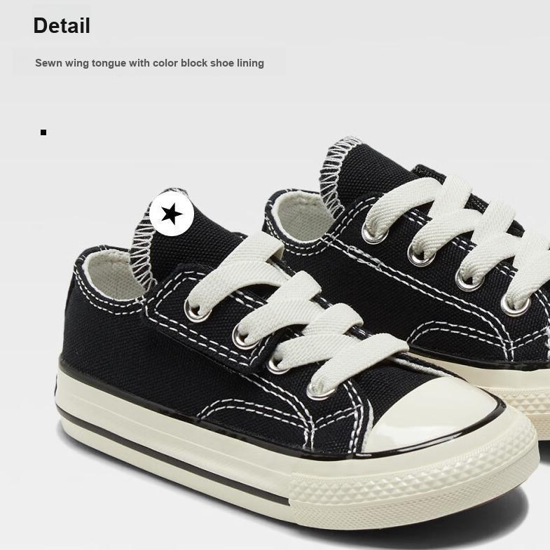 Converse Черно-белые детские кроссовки Chuck 70 Easy-On Low TD Egret 771641C
