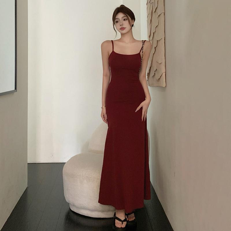 Сплошной цвет с поясом, летнее многослойное платье с подтяжками для похудения