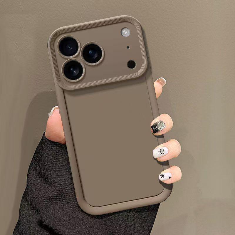 Золотой Стальной Песок Однотонный Чехол для Телефона для Apple iPhone 17/16/15/14/13 Pro Max