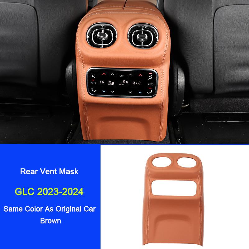 Orange For Mercedes Benz C Class GLC W206 S206 X254 2024,Car Central Armrest Rear Conditioning Air Vent Panel Trim Cover