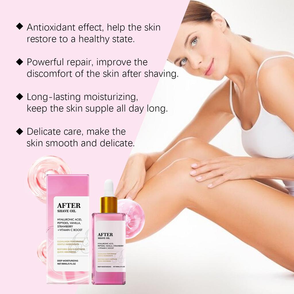 Strawberry-Flavored Aftershave Oil Soothes Skin, Moisturizes, Moisturizes And Smoothes Daily Care Oil 90ml