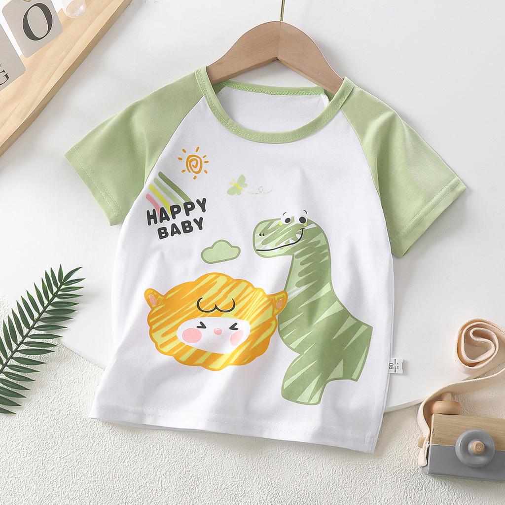 Children's Cotton Short Sleeve Summer Boy's T-shirt Cartoon Short Sleeve Top for Girls