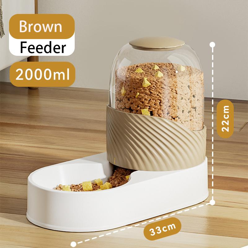 2/3.8L Pet Automatic Feeder Cat Water Dispenser Dog Automatic Feeder Cat Dog Water Dispenser Pet Bowl Combination Pet Supplies