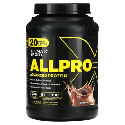 ALLMAX, Sports, ALLPRO Улучшенный протеин, Шоколад, 3,2 фунта (1,453 г)
