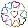 2pcs New Heart Shaped Carabiner Hook Ring Keychain Keyrings Hook DIY Jewelry Making Supplies Connector Buckles Accessories
