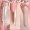 120pcs Clear Sandwich Dual Nail Form Rocket Shape Nail Form Mold Dual Nail Forms  for Builder Gel