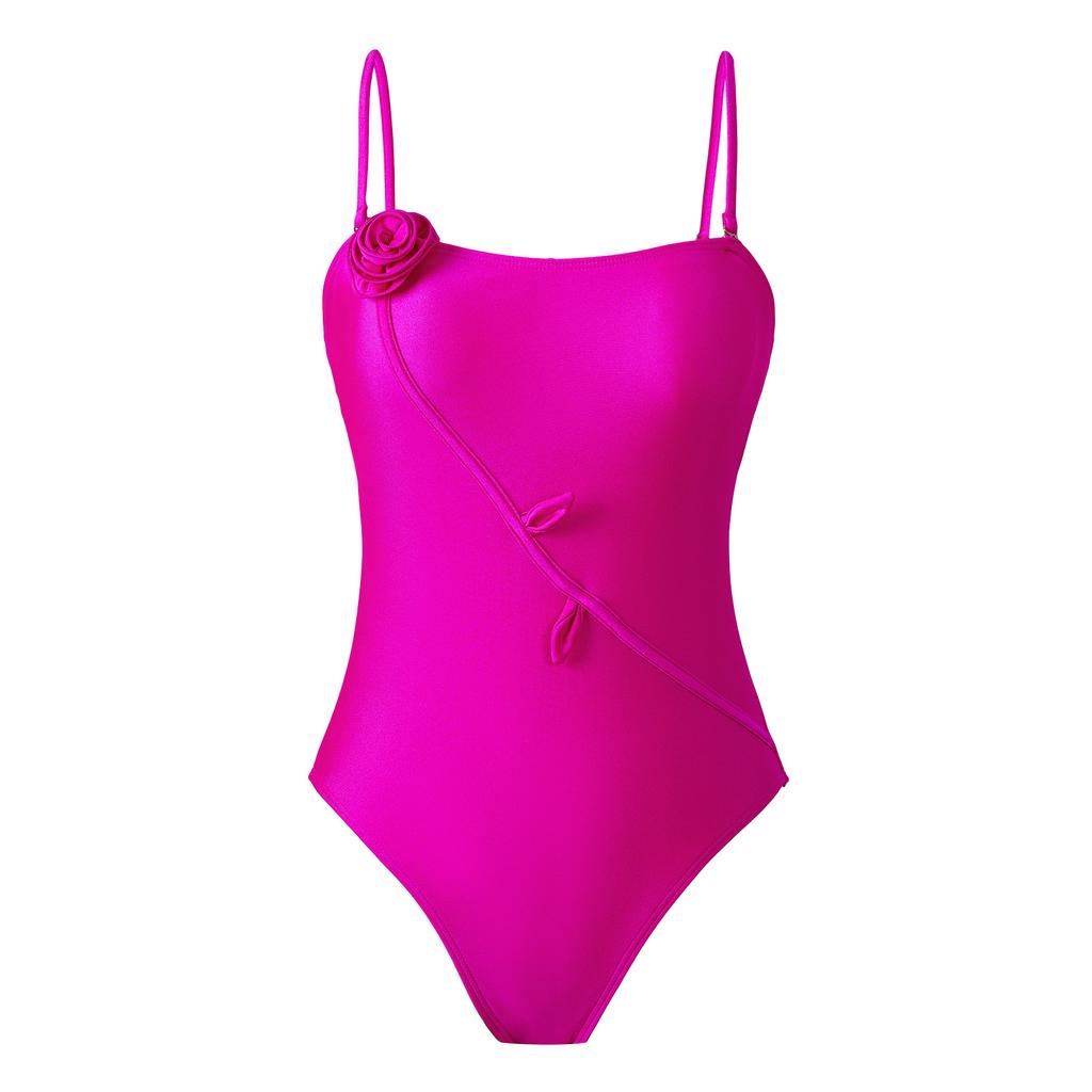 Новый 3D трехмерный цветочный цельный купальник для женщин французский ретро сексуальный купальник с юбкой комплект