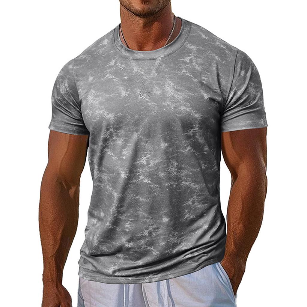 Мужская модная футболка, уличная повседневная одежда с коротким рукавом