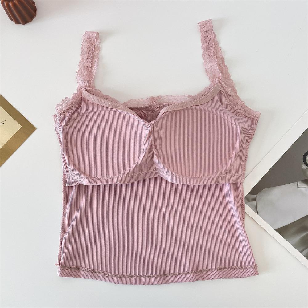 Рубчатый топ на бретельках, кружевной укороченный топ с лямкой на шее, женские летние майки на пуговицах с открытой спиной, модный вязаный топ, женский укороченный жилет без рукавов