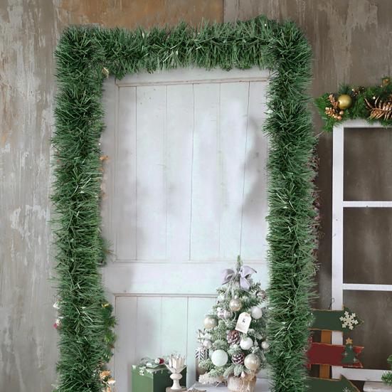 Рождественская искусственная гирлянда, новинка, венок, универсальный, прочный, огнестойкий, долговечный, праздничный венок для лестницы