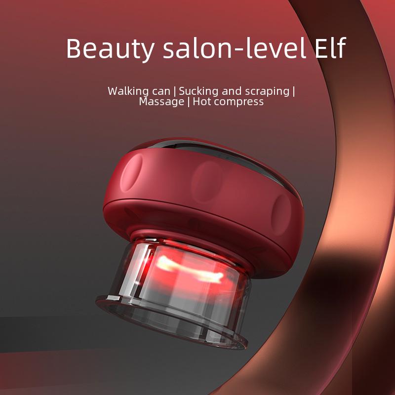 Smart Electric Cupping & Scraping Device with Wireless Charging & Heat Therapy