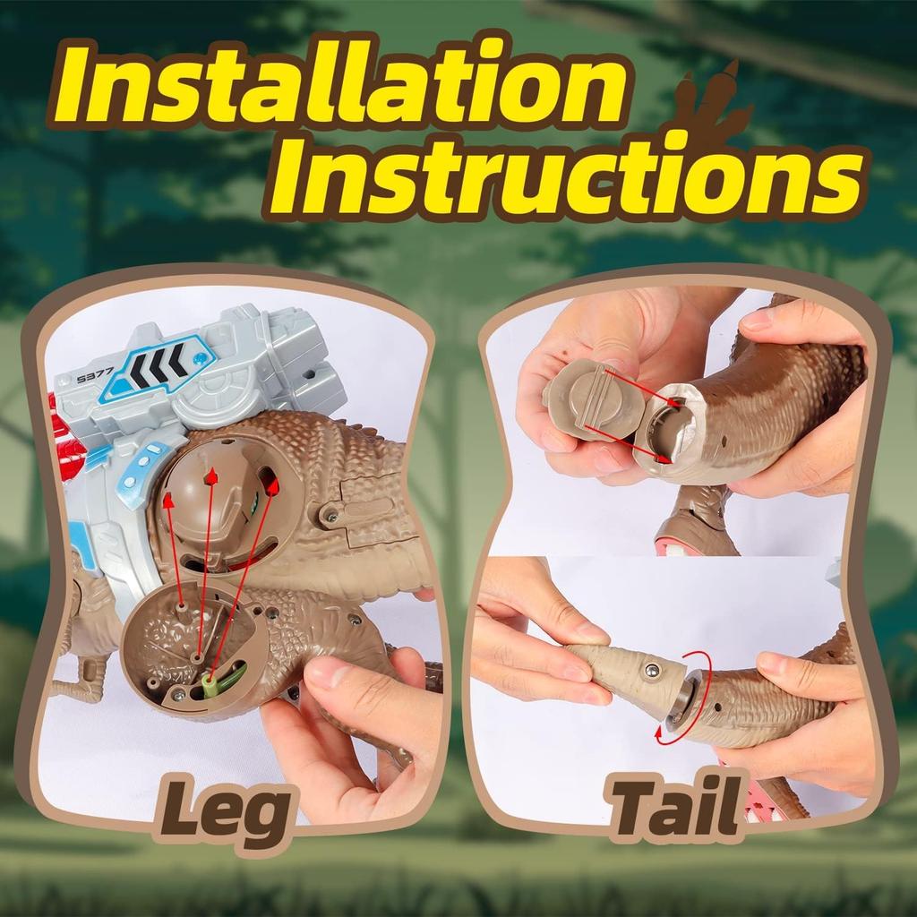 Dinosaur Toy with and Multifunctional Robotic Dinosaur with Impressive and Popular Gift for Birthday or Radio-controlled Smoke, Moving, Roaring,