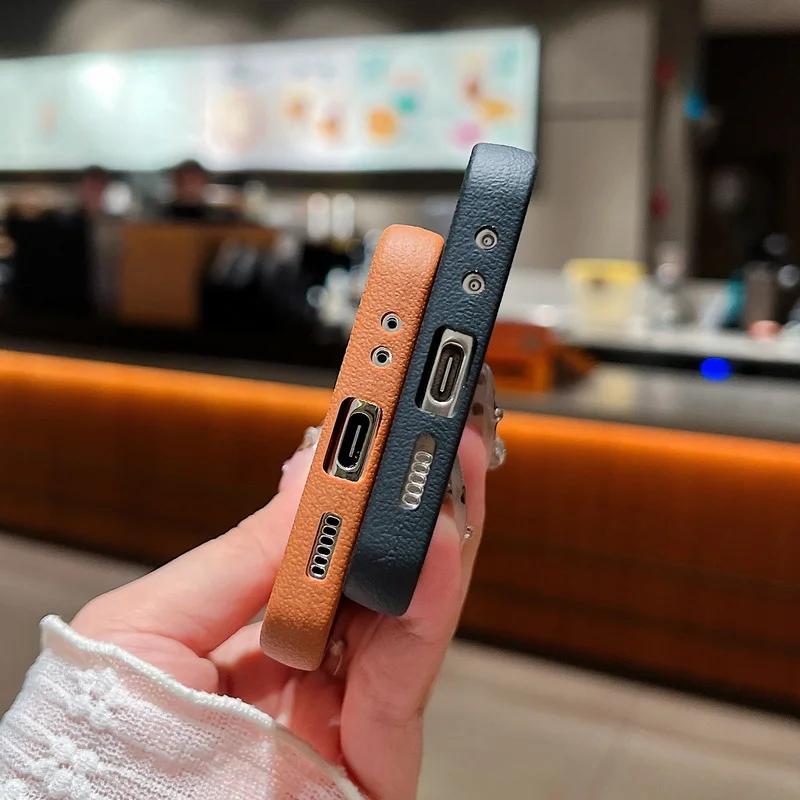 Кожаный чехол с текстурой TPU для Samsung Galaxy Z Flip 6 5 4 3 5G, мягкий складной силиконовый чехол для телефона Samsung Z Flip6 Flip5 Flip4