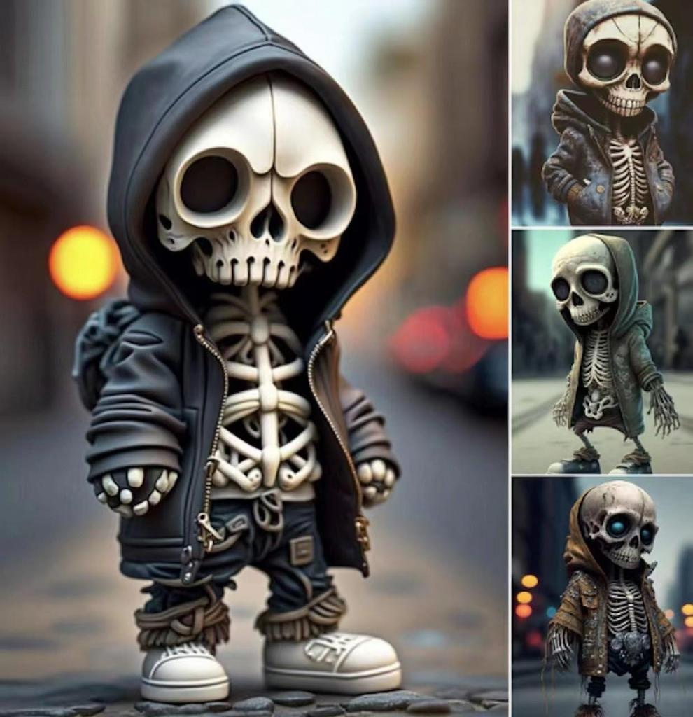 Cool Skeleton Figurines Halloween Skeleton Doll Ornament