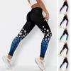 Женские эластичные леггинсы с маленьким синим цветочным принтом для йоги, фитнеса, бега, тренажерного зала, спортивные брюки для активного отдыха