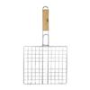 Grilling Basket Grill Mesh Cooking Tool Foldable BBQ Grill Mat Stainless Steel Barbecue Grilling Meat Fish Clip Holder