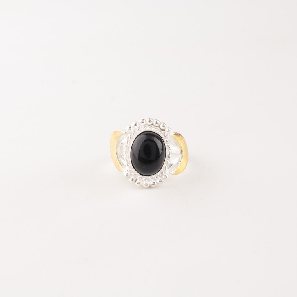 Black Tourmaline Gemstone 925 Sterling Silver Jewelry October Birthstone Ring RR-61-31