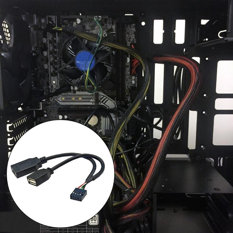 Кабель-конвертер USB 2.0 9-контактный в USB + Type E с передним портом Type C для улучшенной совместимости с материнскими платами 5,91 дюйма