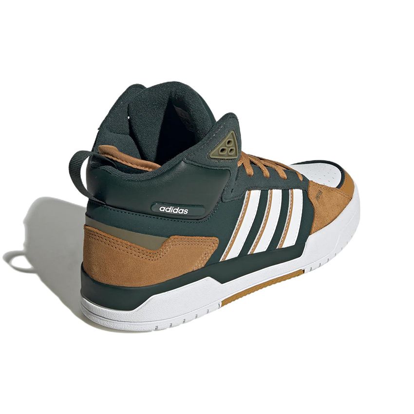 Adidas Neo 100Db Mid Trendy Casual Non-Slip Wear-Sticked High Top Skate Shoes Unisex Skate Shoes Gray Brown GW6747
