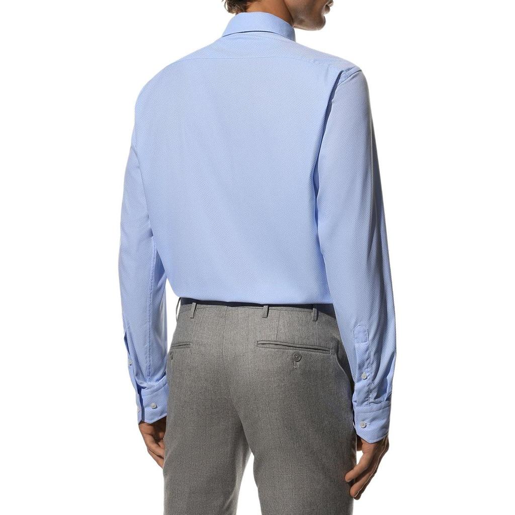 HUGO BOSS Shirts Men's Blue Lapel Moderate 50464825-451