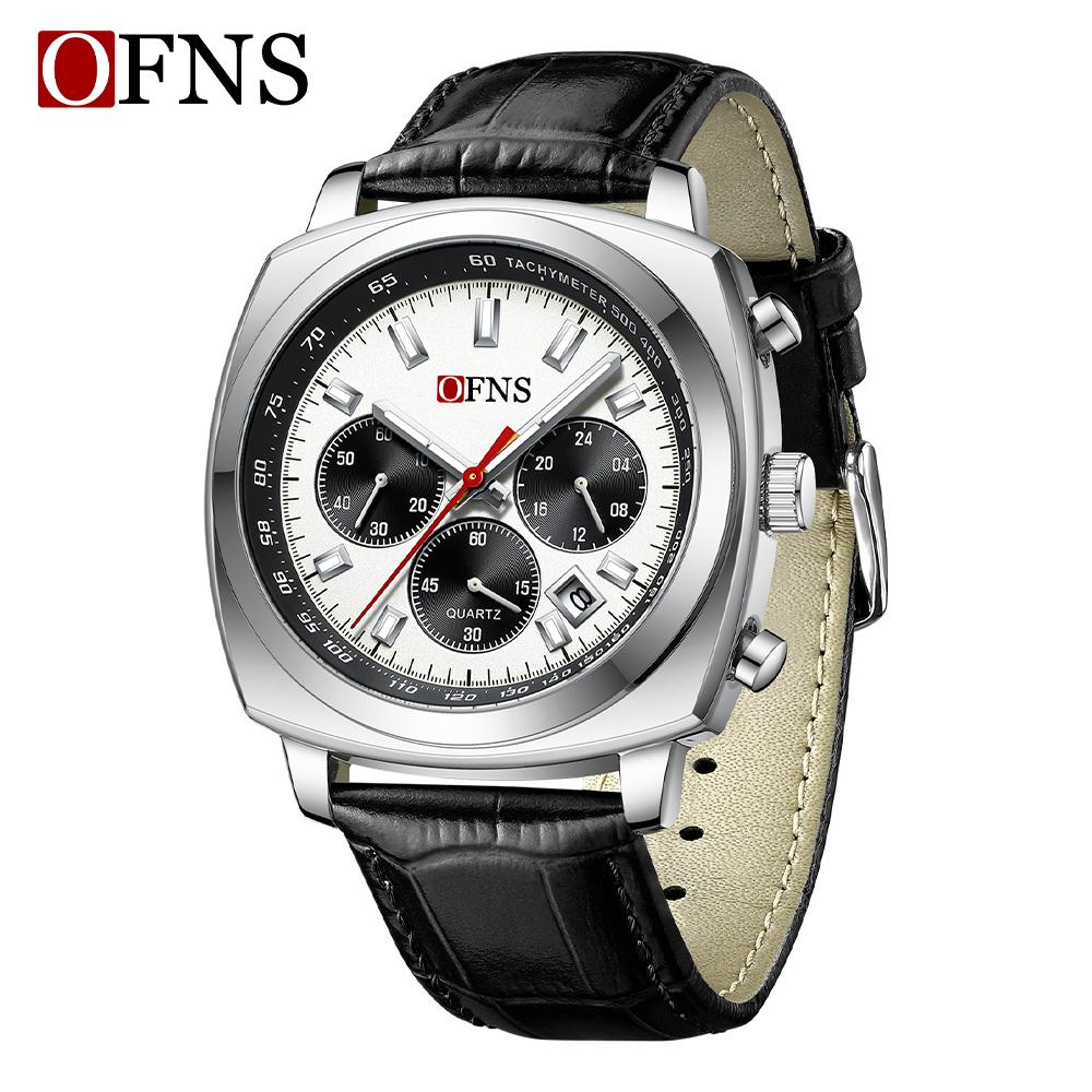 Мужские деловые кварцевые часы с шестью стрелками, многофункциональный календарь, деловые мужские роскошные наручные часы из нержавеющей стали, хронограф