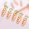 5pcs Reading Assistant Carrot Paper Clip Binder Clip Carrot Metal Bookmark Creative   School Supply