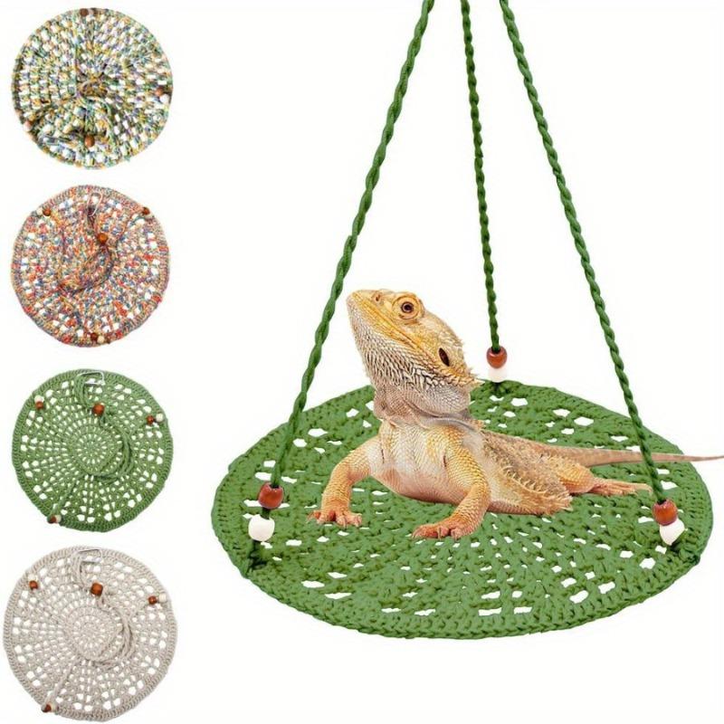 1PC Summer Lizard Bed Parrot Hammock Crawl Pet Cotton Nest Swing Hamster Chameleon Toy Small Animal Hanging Toy