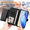 For iPhone 16e Case Zipper Pocket Multiple Card Slots Leather Phone Cover