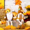 Adorable Harvest Festival Rudolf Plush Doll With Fall Leaf Hat For Autumn Decor