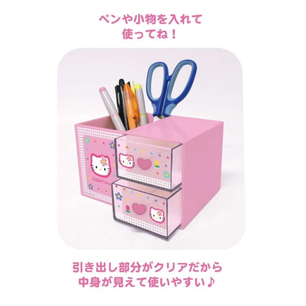 Компания K Hello Kitty Пластичный сундучок с ручкой Kaohana x W14 x Подставка, CPS-KTK, В8,9 Г10,1 см