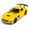 1:32-масштабная модель автомобиля Benz SLS AMG, литая под давлением цинкового сплава, игрушечная машинка с откидной спинкой, звуком и светом для детей, мальчиков и девочек