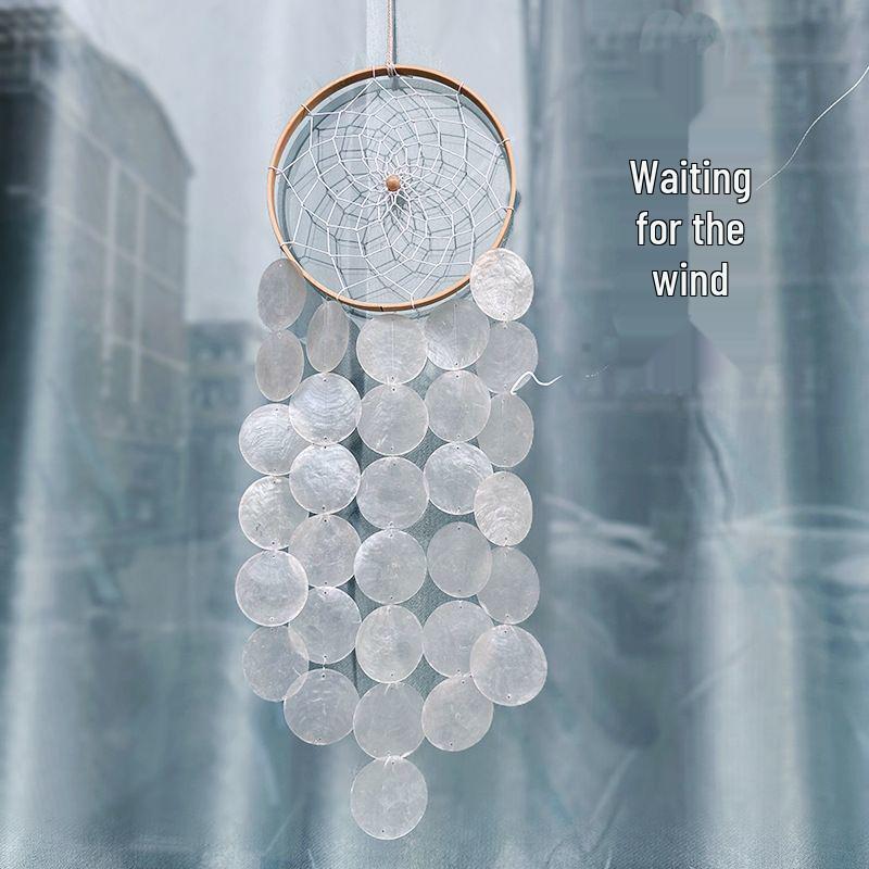Seashell Wind Chime: Handmade Minimalist Bedroom Hanging Ornament and Gift