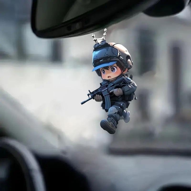 Новый Рождественский Орнамент Подвеска Акрил Плоский Забавный Подвеска Спецназа Подвеска Праздничный Подарочный Подвеска Подвеска