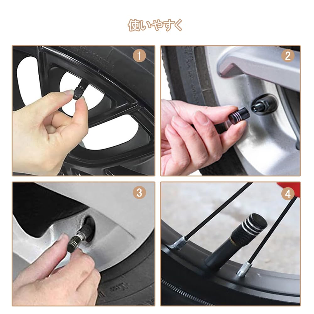 Комплект из 4 колпачков для вентилей шин BTtime из алюминиевого сплава. Колпачки для вентилей шин. Предотвращают долгосрочное воздействие атмосферных условий. Водонепроницаемость. Высококачественное анодированное покрытие. Легкий.