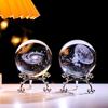 Creative 3D Glass Ball with Metal Stand - Student Study Desktop Decoration Gift