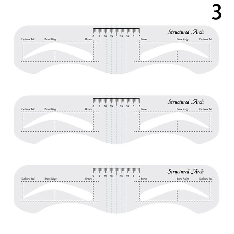 3/10 шт. многоразовый трафарет для бровей мягкая линейка определитель бровей руководство по рисованию бровей укладка формирование уход шаблон карта