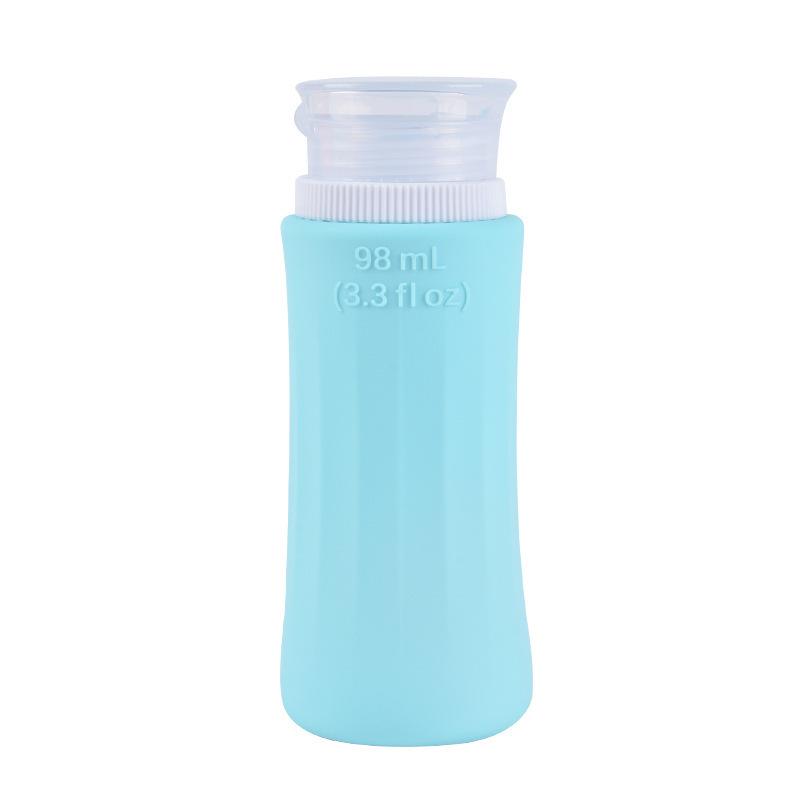 Vertical Stripes Silica Gel Packaging Bottle Inverted Reusable Cosmetic Empty Bottle 98ml Travel Storage Bottle Suit