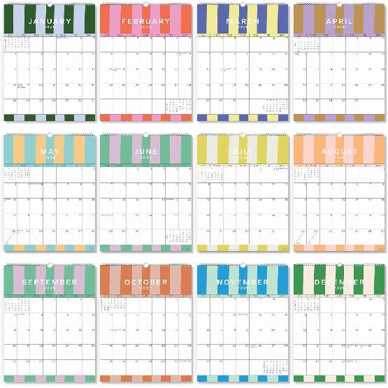 S&O Palm Beach 2026 Wall Calendar - Tear-Off Monthly Calendar through December 2026-18 Month Academic Wall Planner - Hanging Organizer to Track