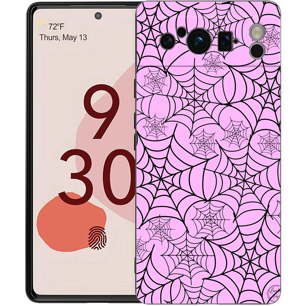 Чехол для телефона Google Pixel 10 Pro Pixel 9 Pro XL TPU Чехол Pixel 8 Pro 9A 8A 7A 7 6A 6 Pro Мягкая обложка Черная Паутина