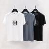 Spring Summer Menswear Silk Men's Round Neck Casual Short Sleeve T-shirt