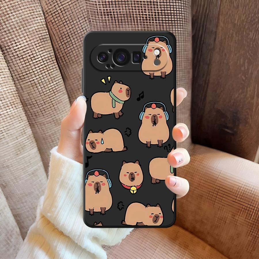 Case for Google Pixel 10 9 Pro XL 9a 8a 6 7 8 Pro 7a 6a Soft Cover Capybara Cartoon Cute